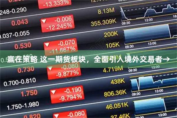 赢在策略 这一期货板块，全面引入境外交易者→